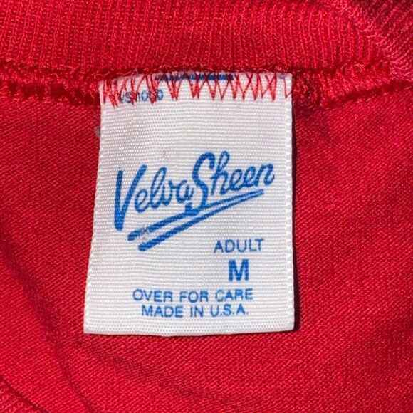 Vtg Walt Disney Florida Shirt Adult Size M Red Velva Sheen S/S Mickey Mouse - Picture 6 of 7